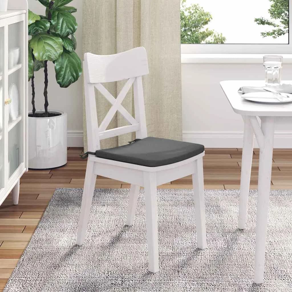 Sedežne blazine 4 kos blago Temno siva 40 x 40 x 3 cm - slika 4