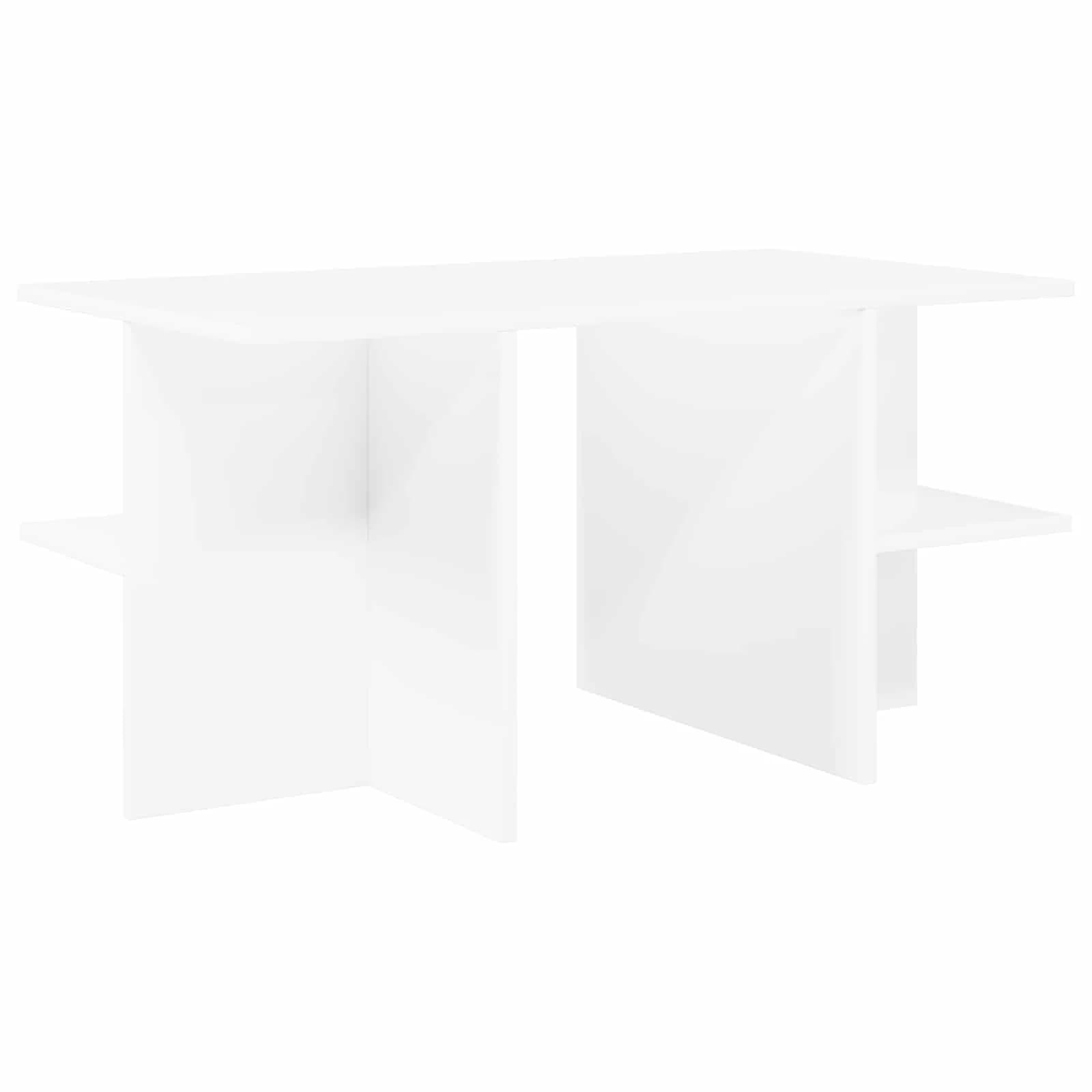 Klubska miza Bela 87 x 50 x 45 cm Konstruirano leseno - slika 2