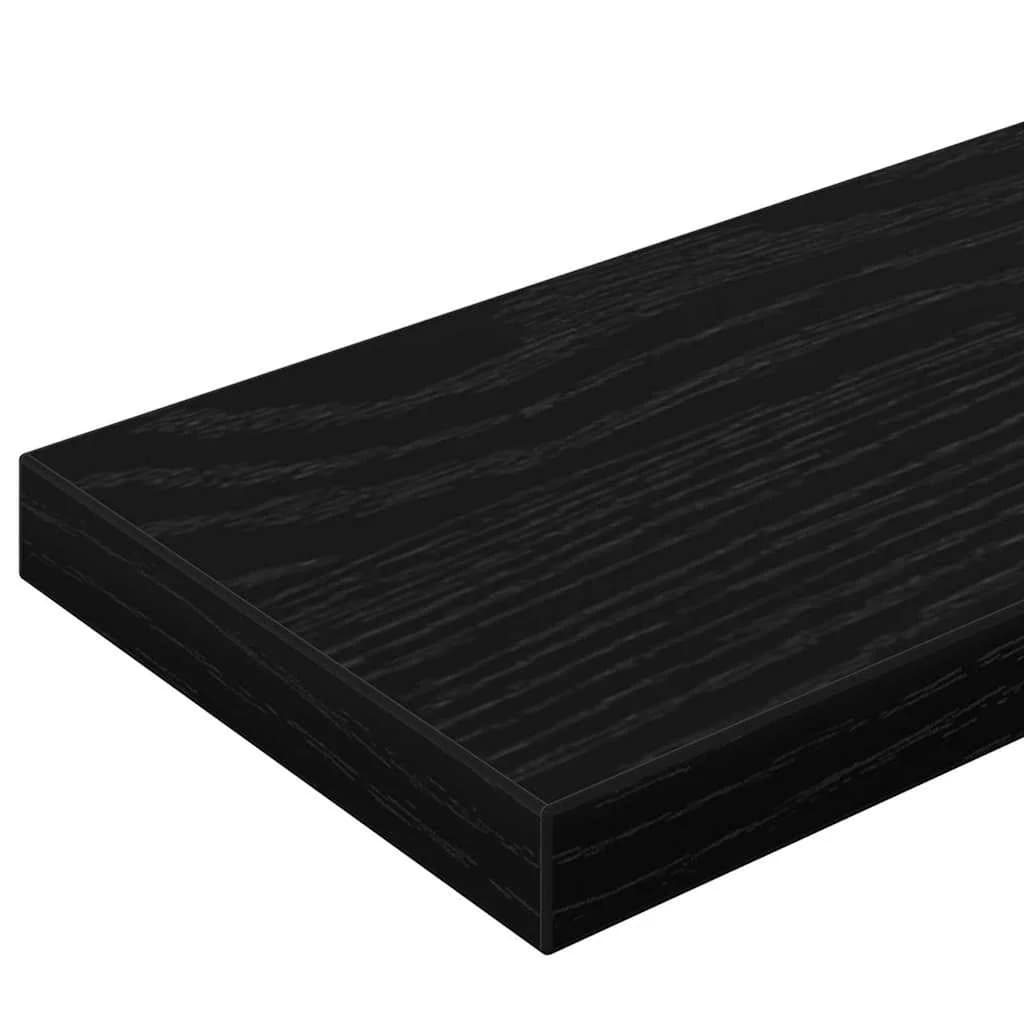 Polica za knjige 3 nivojev 4 kos 100 x 10 x 1,5 cm Črna - slika 9