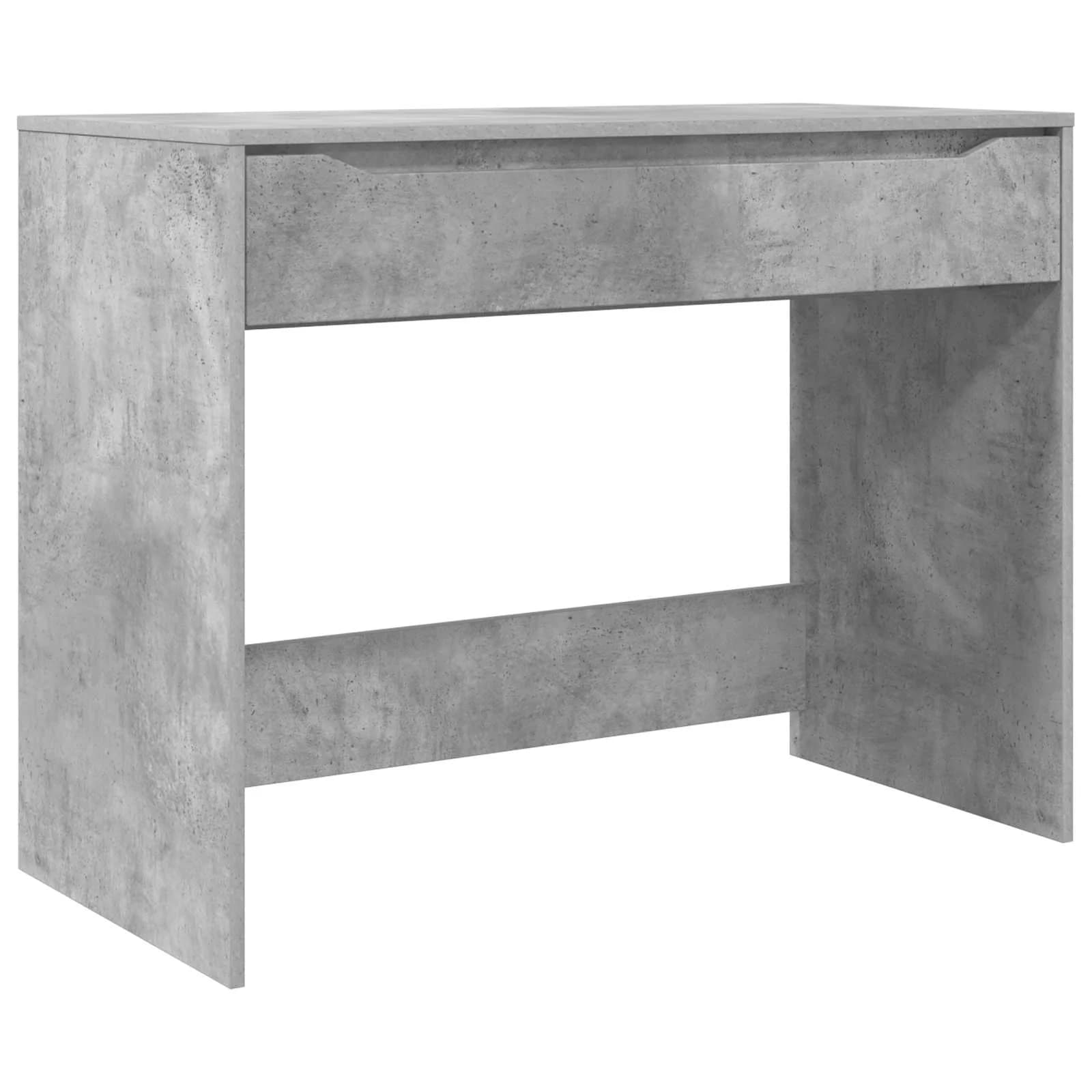 Miza s predalom Beton Siva 100 x 50 x 78 cm Konstruirano leseno - slika 2