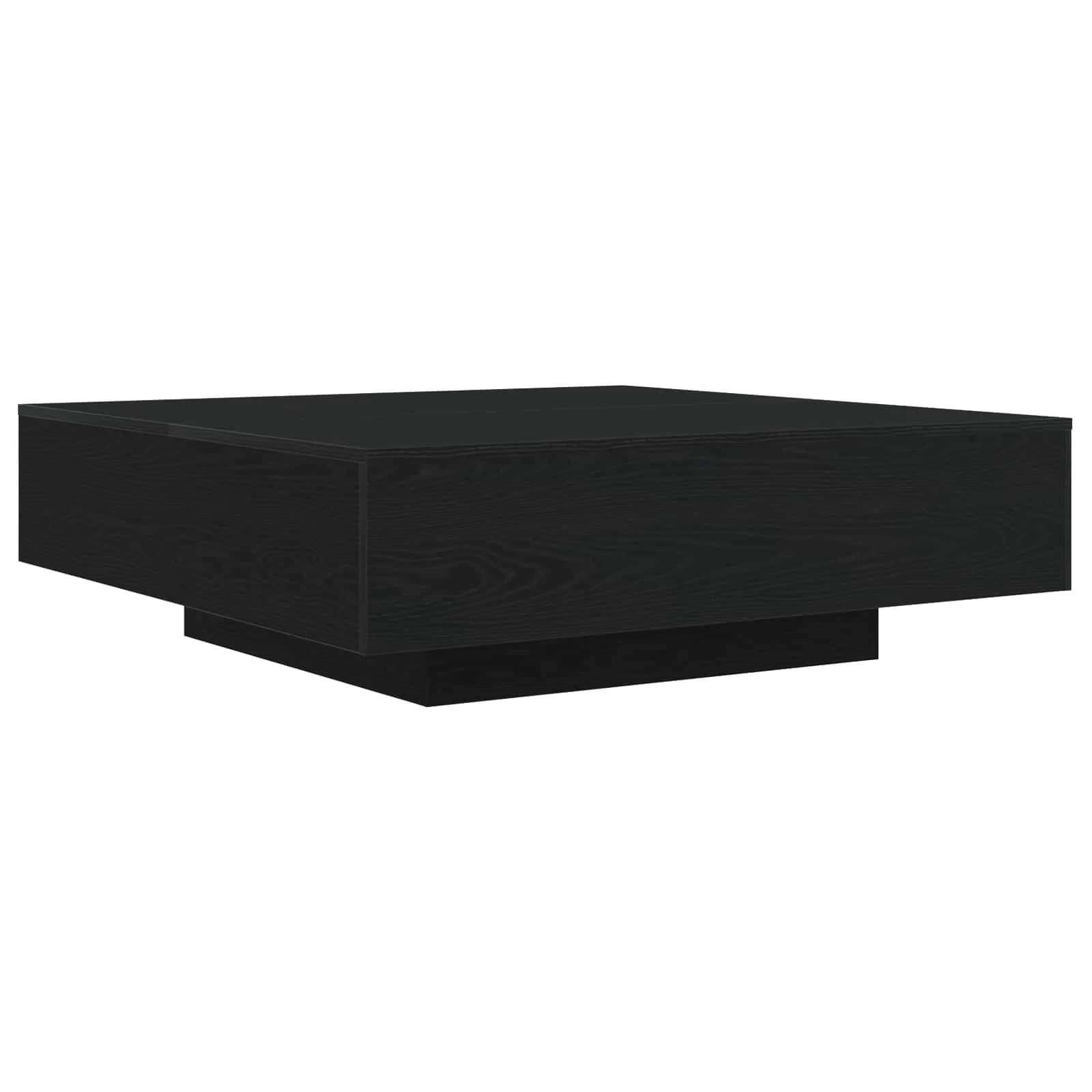 Kavna mizica z LED trakovi Črni hrast 100 x 100 x 31 cm - slika 5