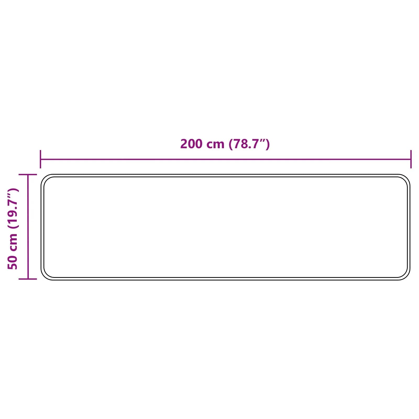 Preproga runner MARSA Bela 50 x 200 cm Poliester in PVC - slika 7