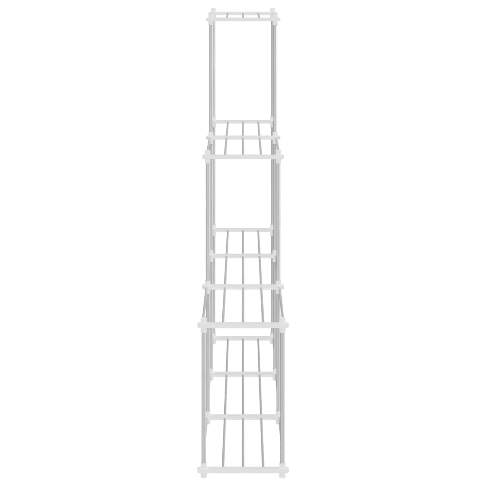 Tubular Shelf s shranjevanjem Bela 129 x 27 x 132 cm Aluminij - slika 6