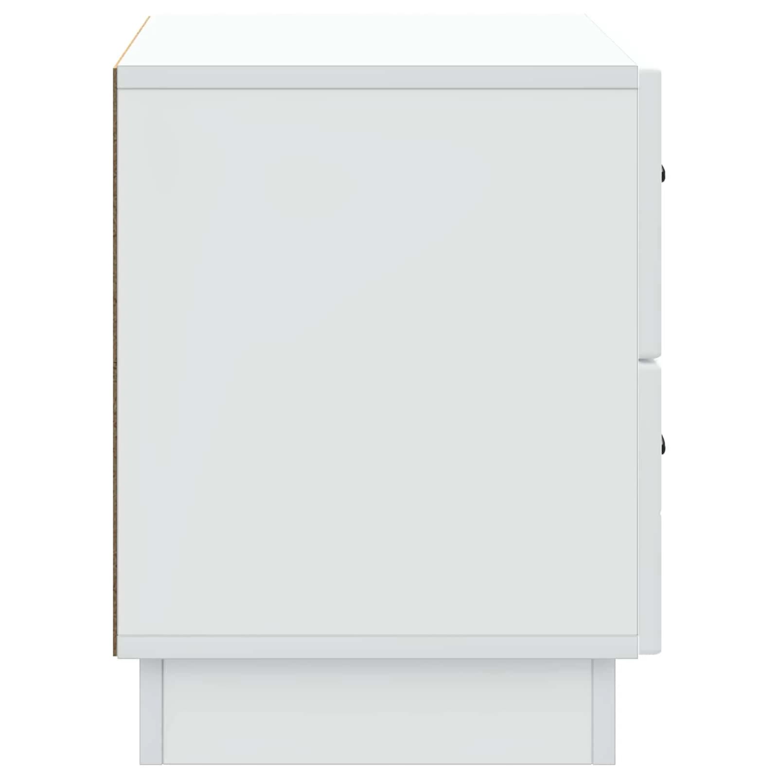 Nočna omarica Bela 62 x 34,5 x 44,5 cm Inženirski les - slika 6