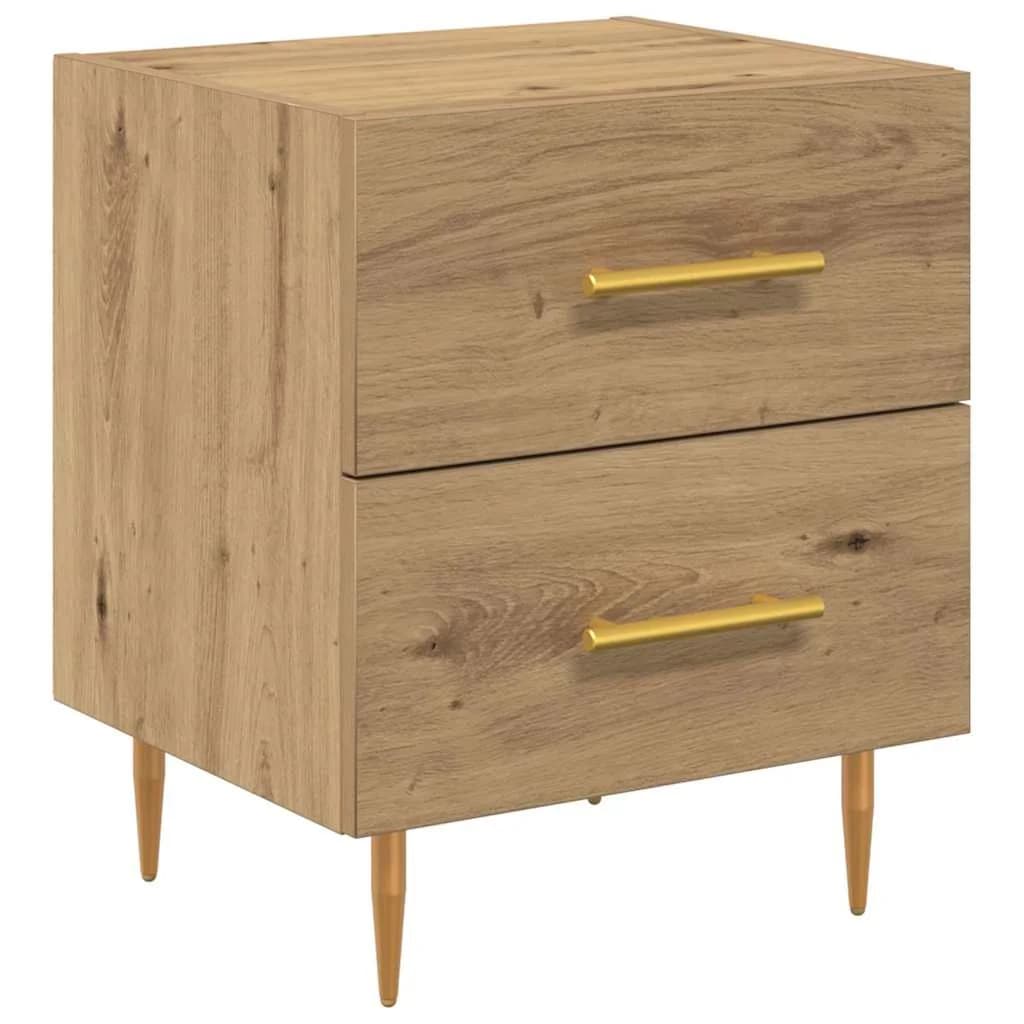 Nočna omarica 2 kos Umetni hrast 40 x 35 x 47,5 cm - slika 6