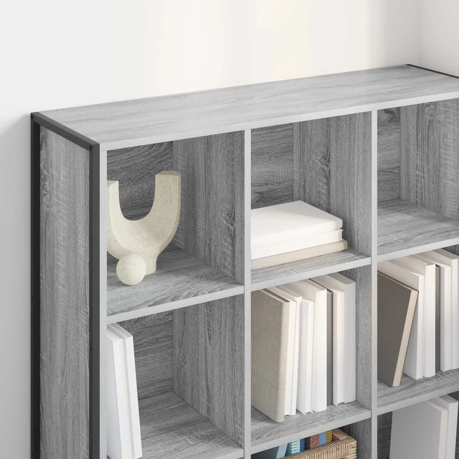 Knjigovni omar 99,5 x 30 x 108,5 cm Inženirski les Siva Sonoma - slika 4