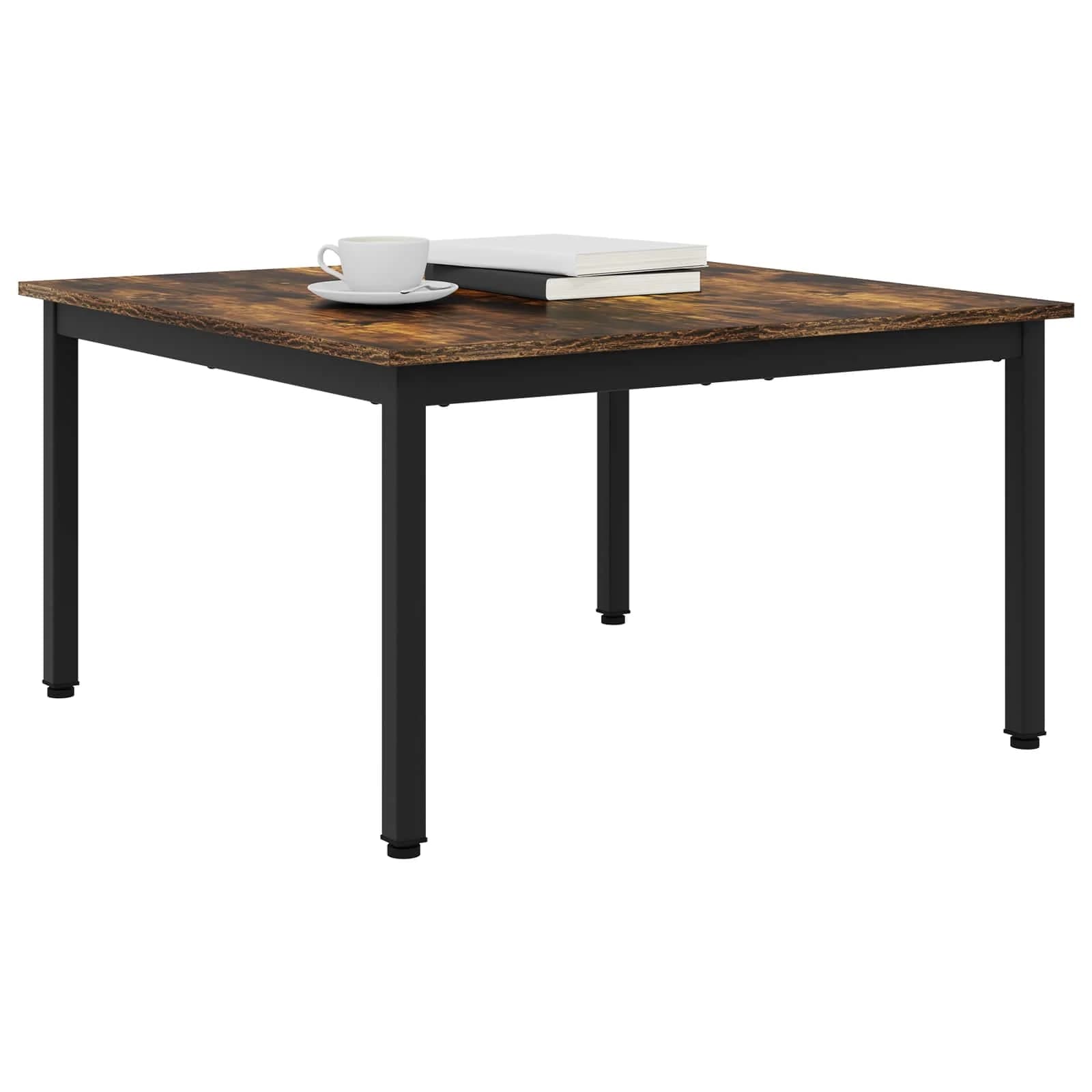 Klubska miza Dimni hrast 80 x 80 x 45 cm Inženirski les - slika 3