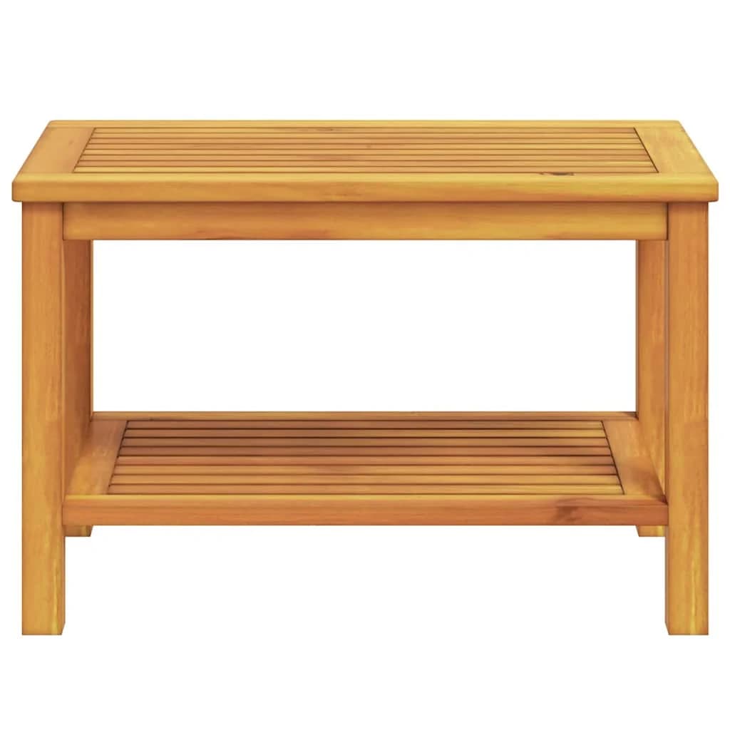 Stranska miza Olje naravno 70 x 40 x 45 cm Masiven les akacije - slika 4