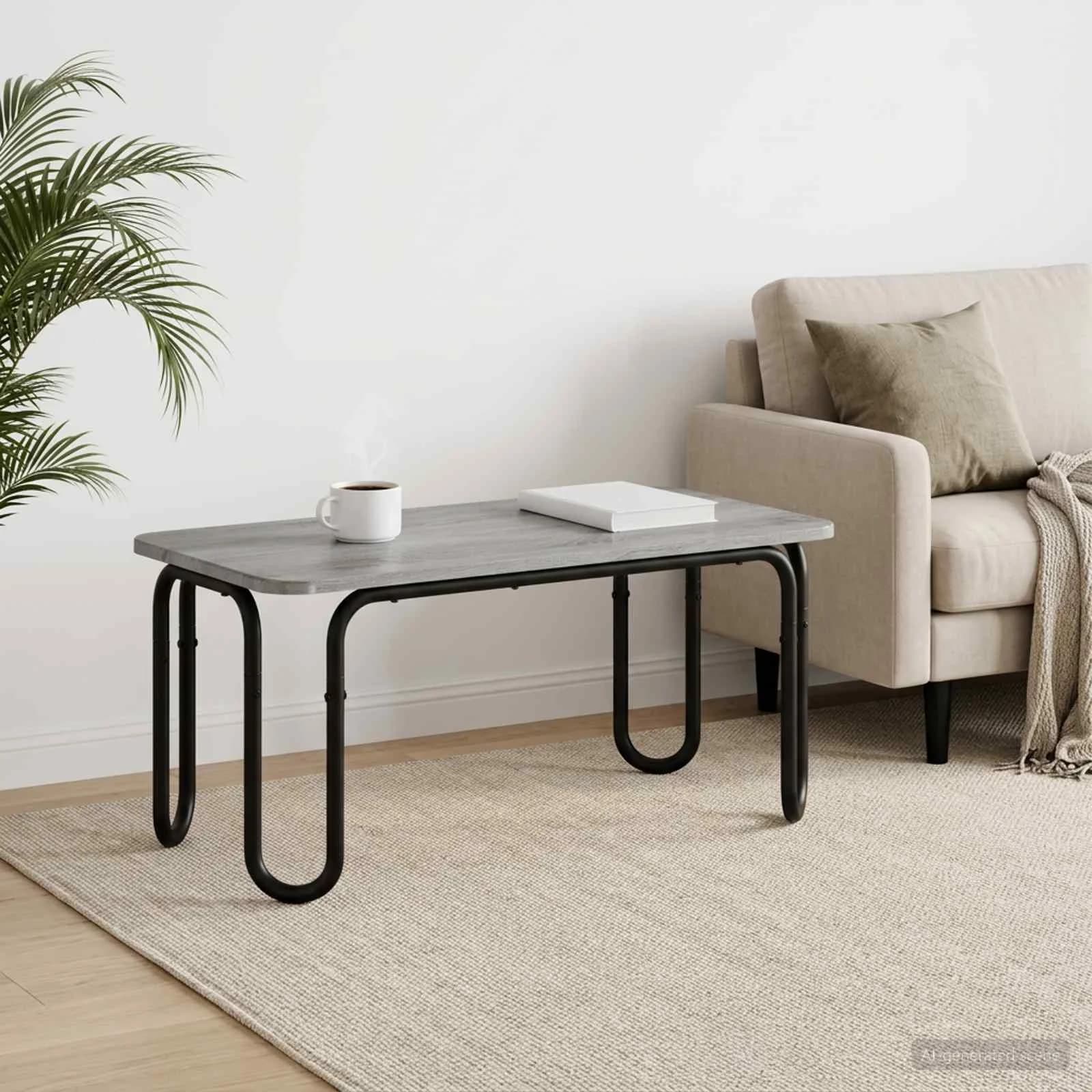 Klubska miza Siva Sonoma 79,5 x 40 x 36 cm Inženirski les