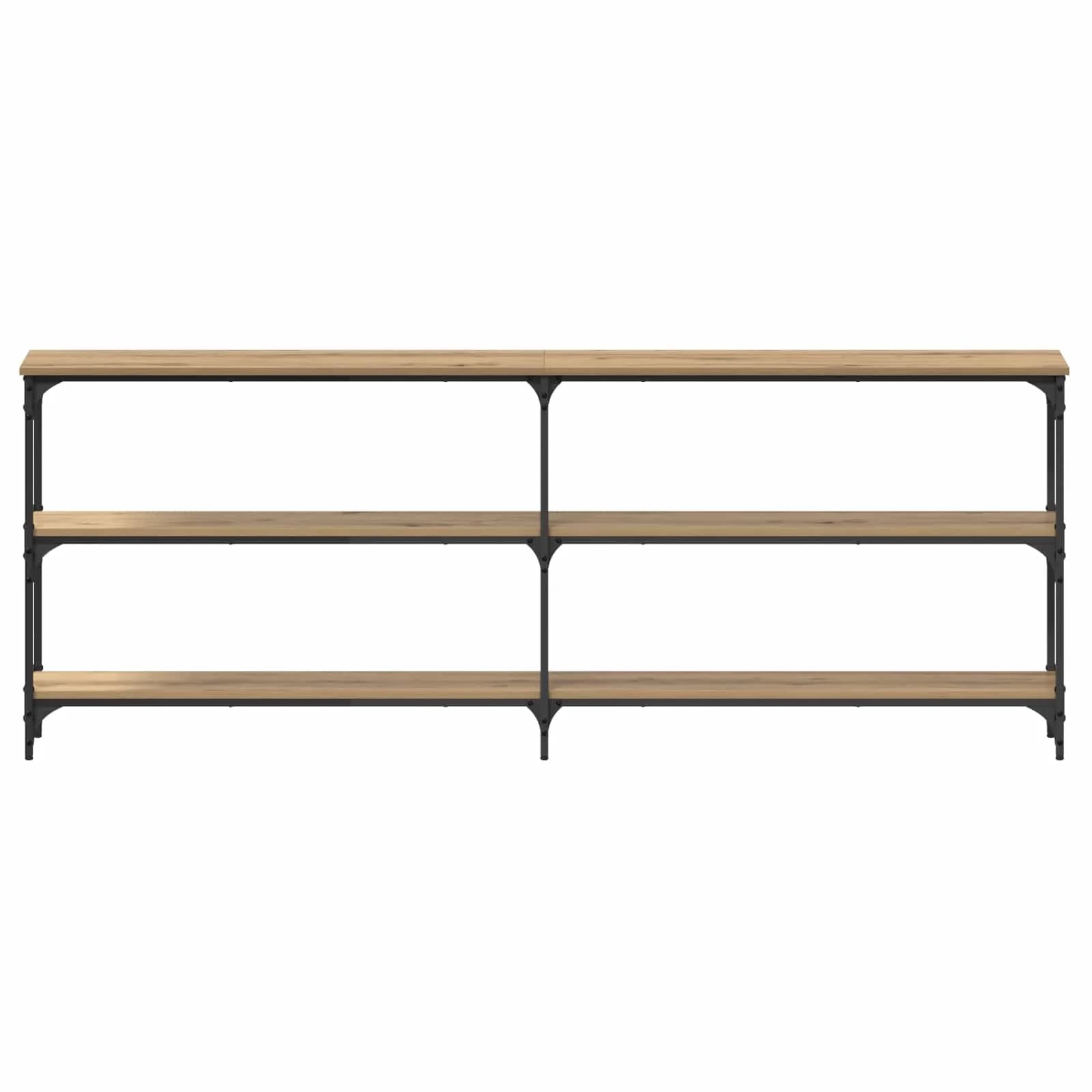 Konzolna miza artisan hrast 200 x 29 x 75 cm - slika 5