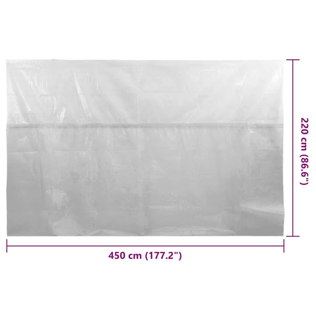 Plavajoča PE solarna folija za bazen 450x220 cm siva - slika 6