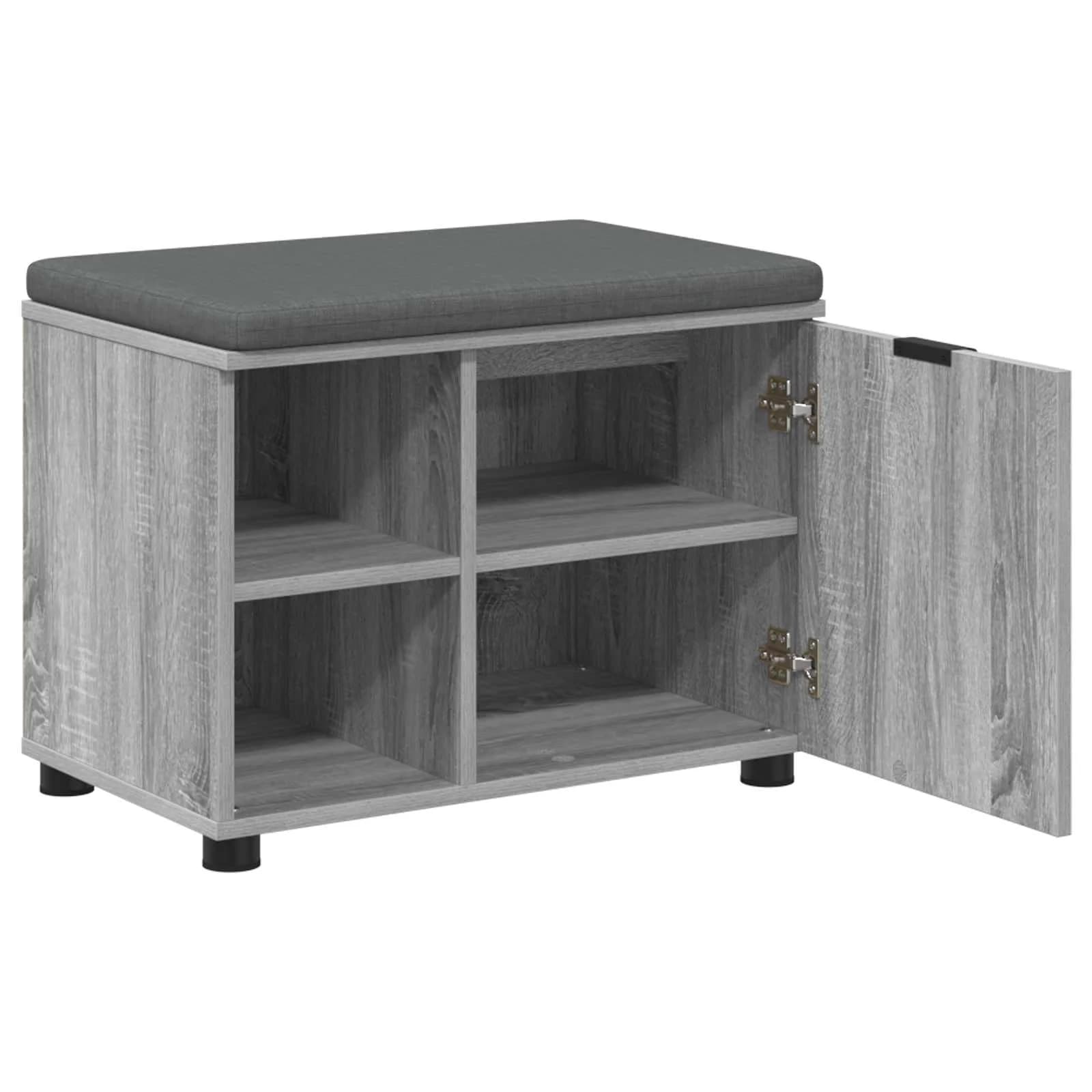 Haldna klop z blazino s polico Siva Sonoma 60 x 38 x 46 cm - slika 5
