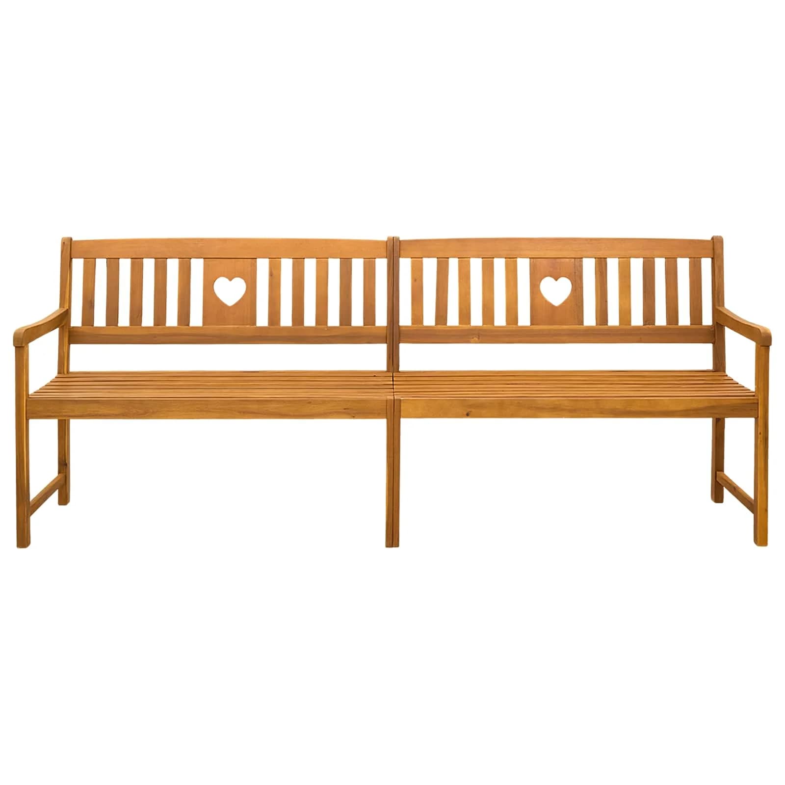 Zunanja klop Naravna 220 x 55,5 x 90 cm Masiven les akacije - slika 3