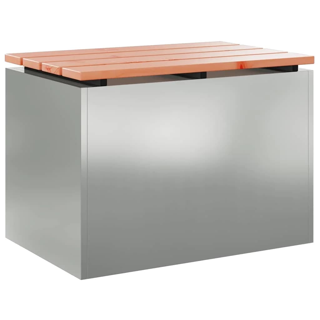 Vrtna klop srebrna 60 x 40 x 43 cm Pocinkano jeklo - slika 2