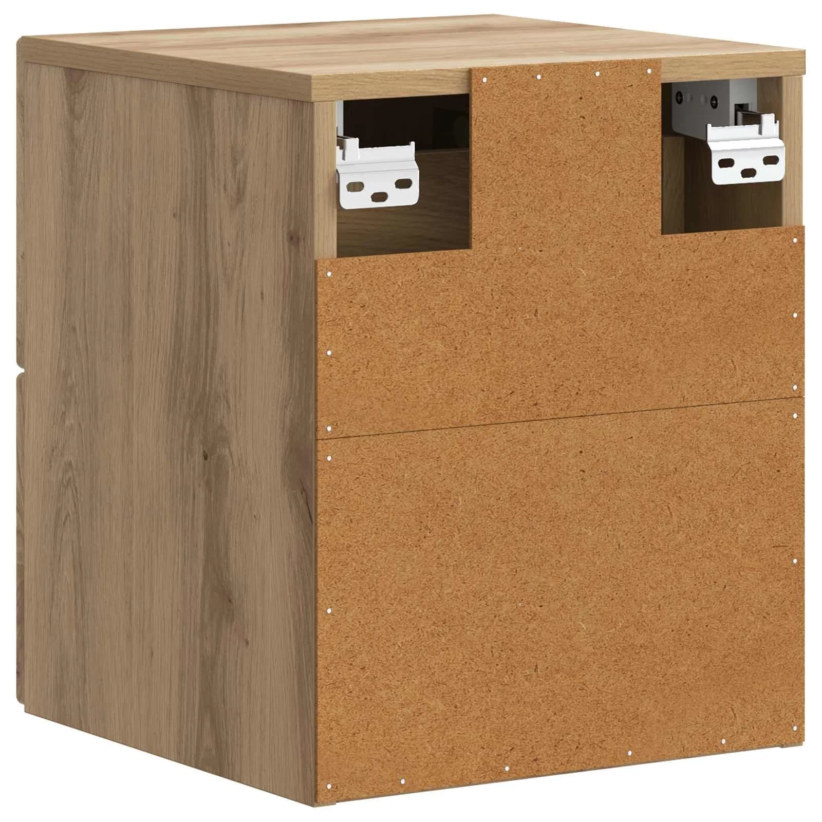 Stenski nočni omarici 2 kos Artisan hrast 33 x 34,5 x 40 cm - slika 9