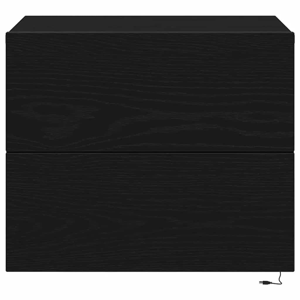 Nočna omarica 2 kos Črna Orehovina 50 x 39 x 41 cm - slika 8