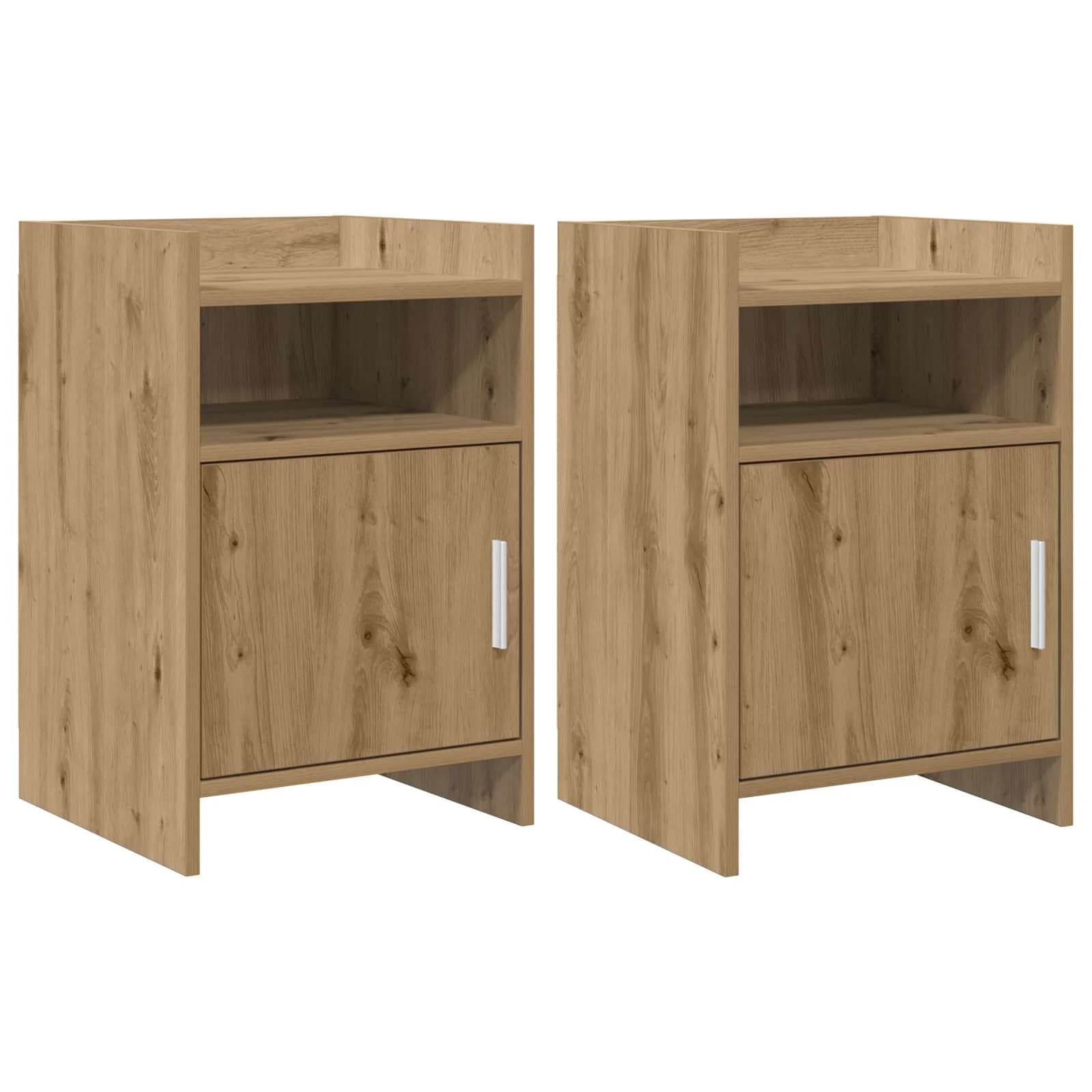 Posteljne mize 2 kos Artisan hrast 40 x 36 x 60 cm