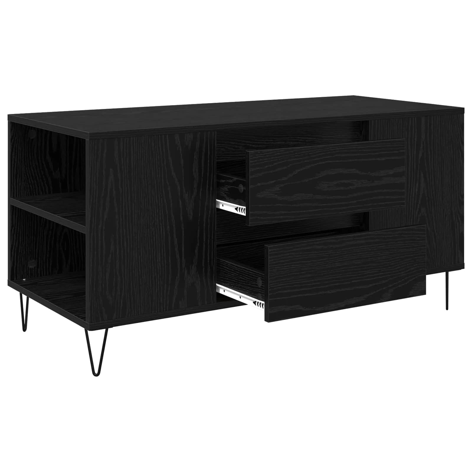 Klubska miza Črna Orehovina 102 x 44,5 x 50 cm Inženirski les - slika 5