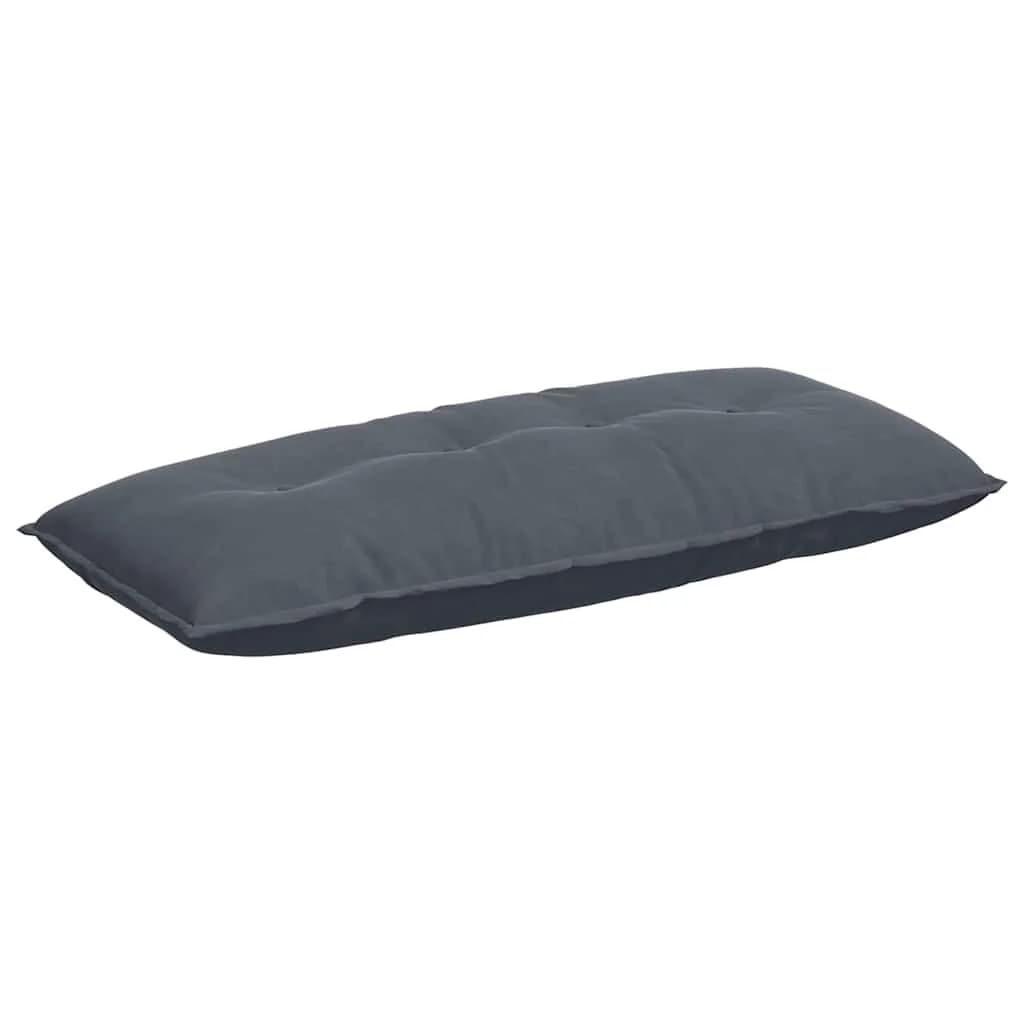 Poglavni vzglavnik Temno siva 120 x 50 cm Žametna tkanina - slika 2