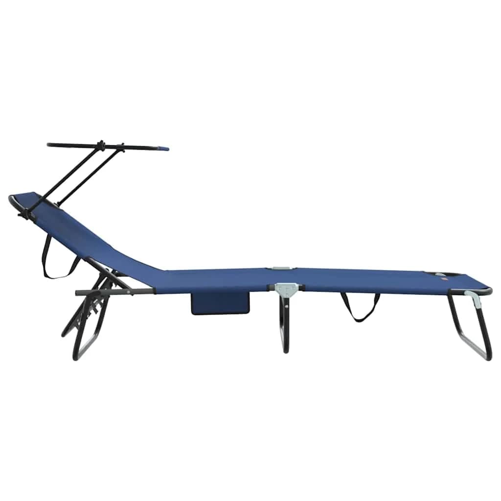 Zložljiv ležalnik Modra 190 x 57 x 81 cm oxford - slika 5