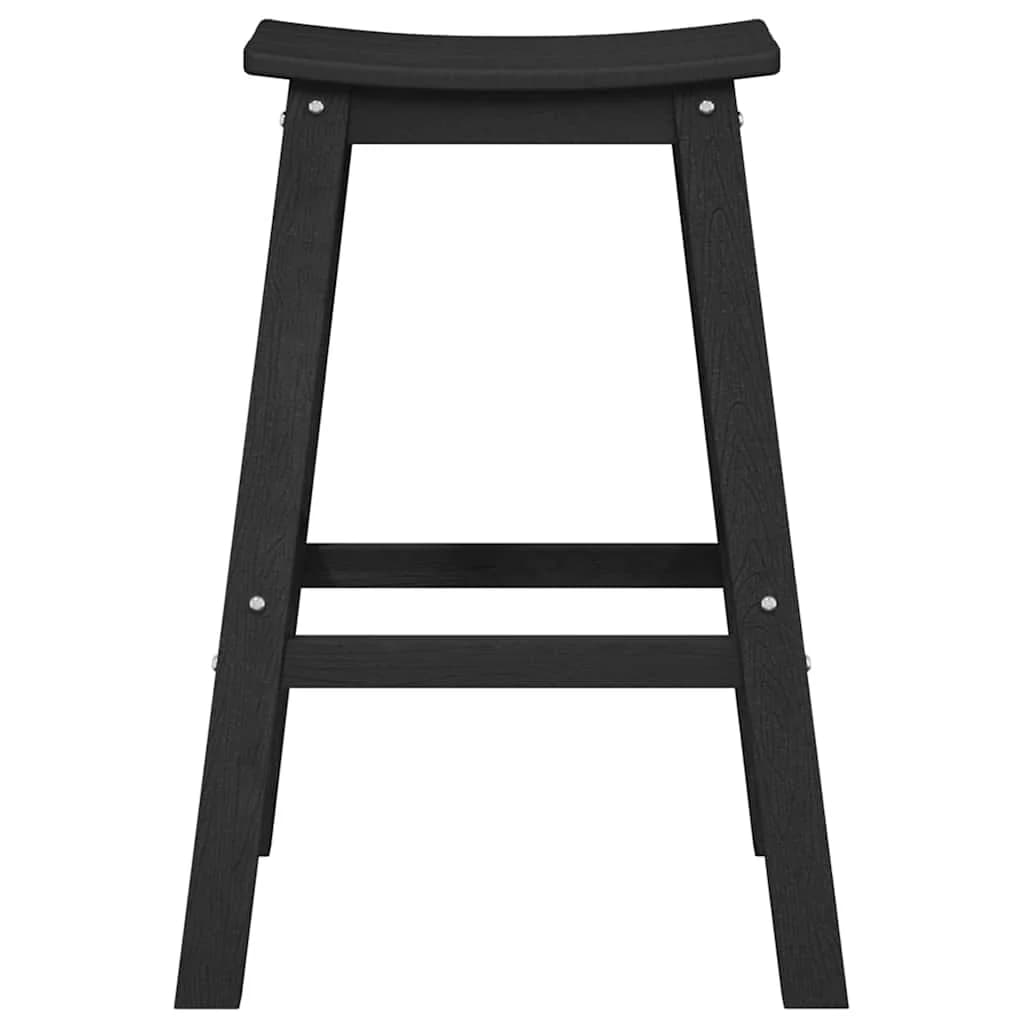 Barski stol 2 kos Črna 52 x 43 x 73,5 cm HDPE - slika 5