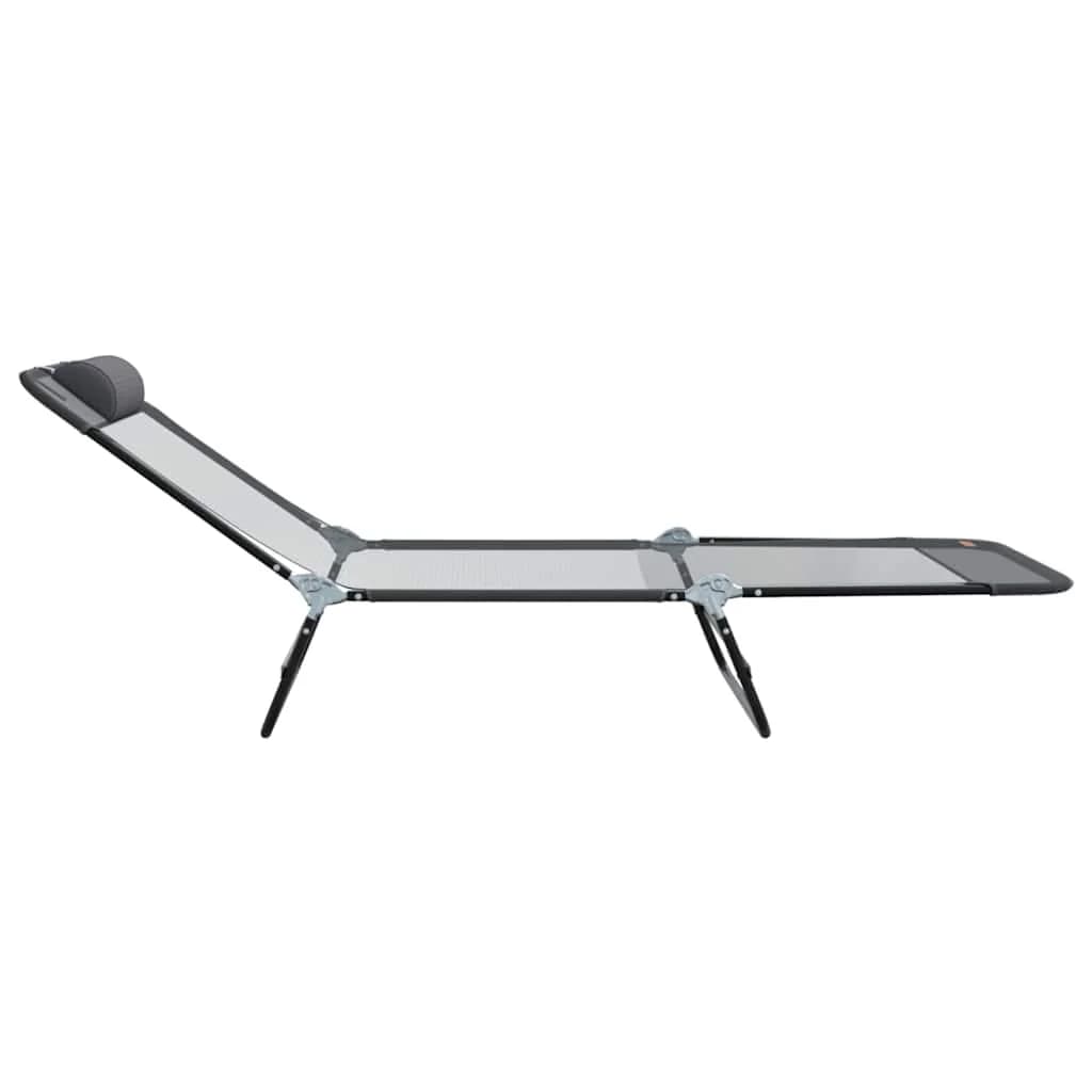 Zložljiv ležalnik Siva 182 x 55 x 85,5 cm Tekstil - slika 5