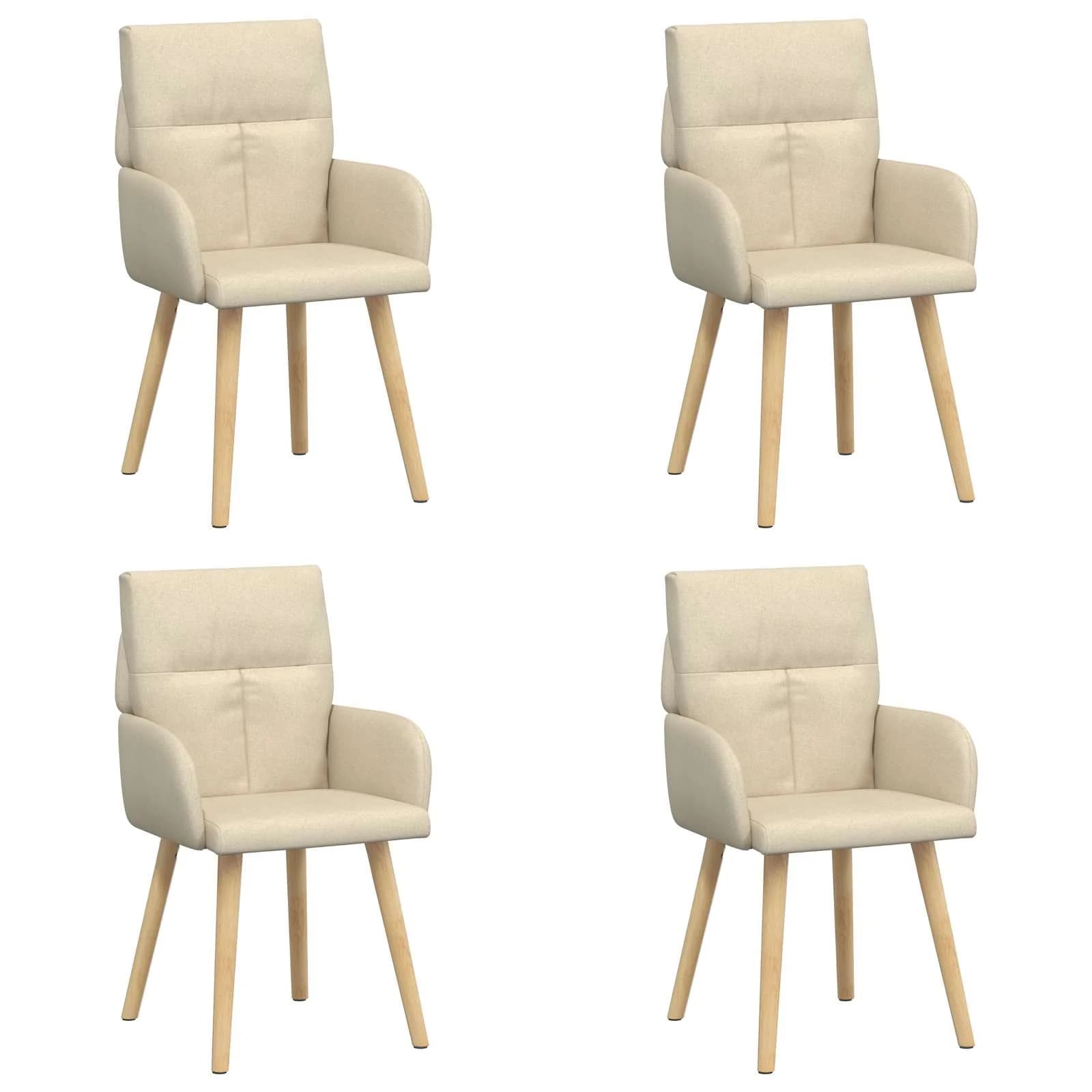 Jedilni stoli 4 kos Blago Krem 60 x 56 x 96 cm - slika 2