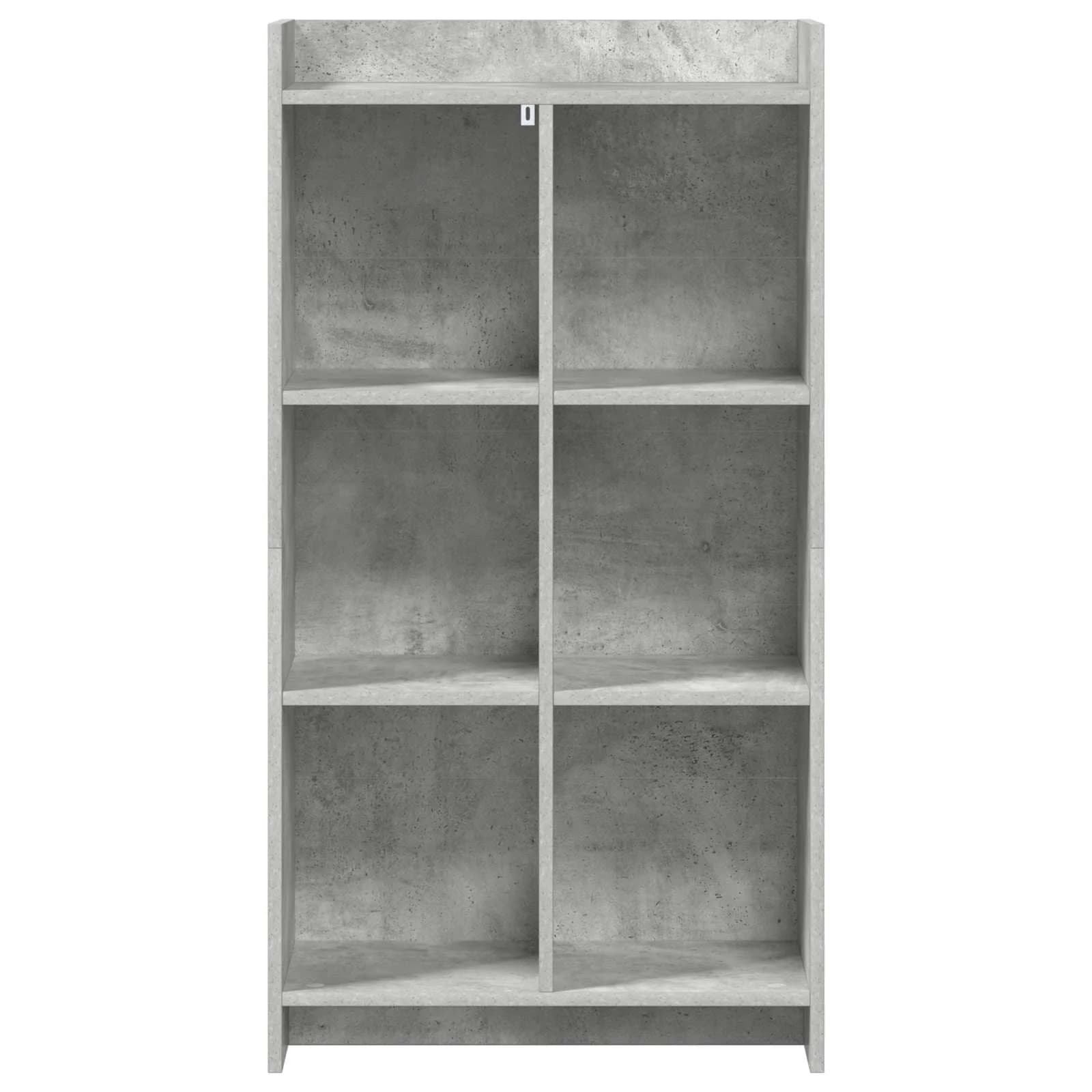 Knjižna omara Betonsko siva 59 x 30 x 111 cm Inženirski les - slika 4