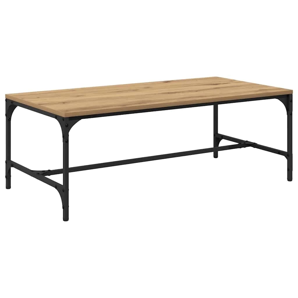 Klubska miza Umetni hrast 100 x 50 x 35 cm Inženirski les - slika 2