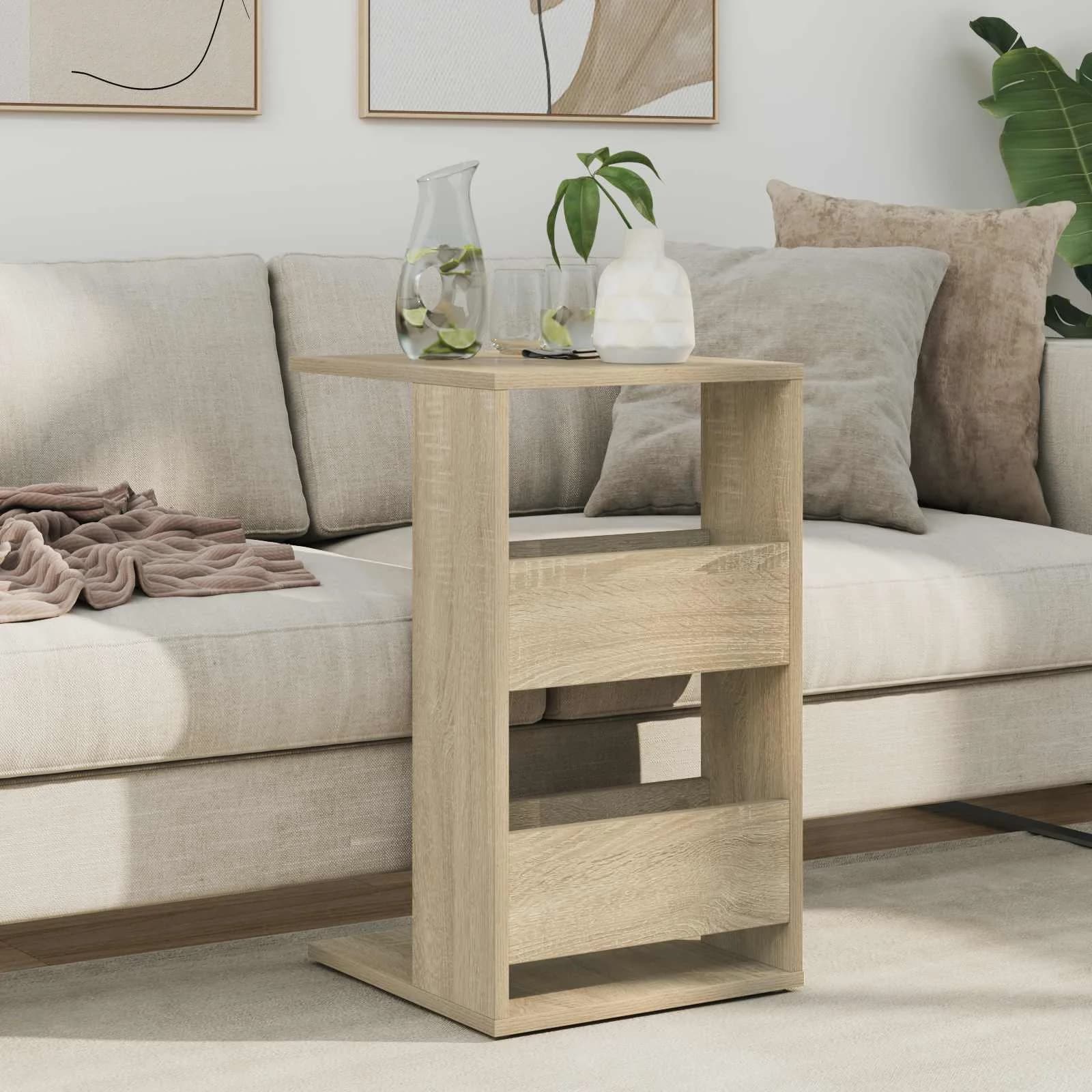 Stranska miza Sonoma hrast 40 x 35 x 60,5 cm Inženirski les - slika 4