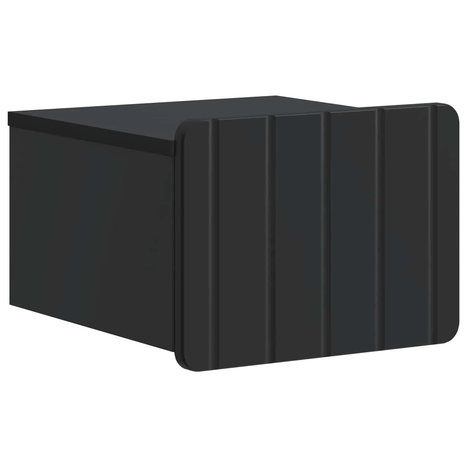 Stenski nočni omarici Črna 33 x 34,5 x 24 cm Inženirski les - slika 2