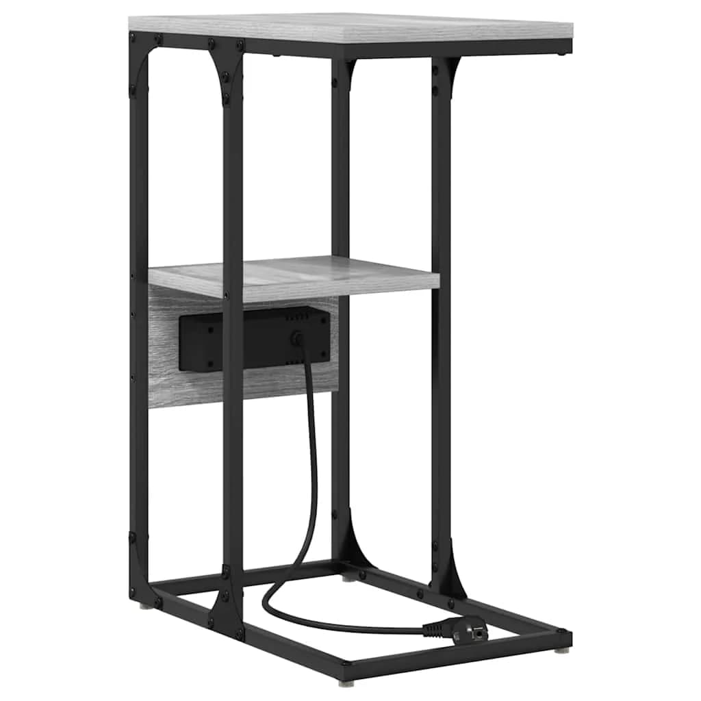 Nočna omarica Siva Sonoma 41,5 x 26 x 60,5 cm Inženirski les - slika 8