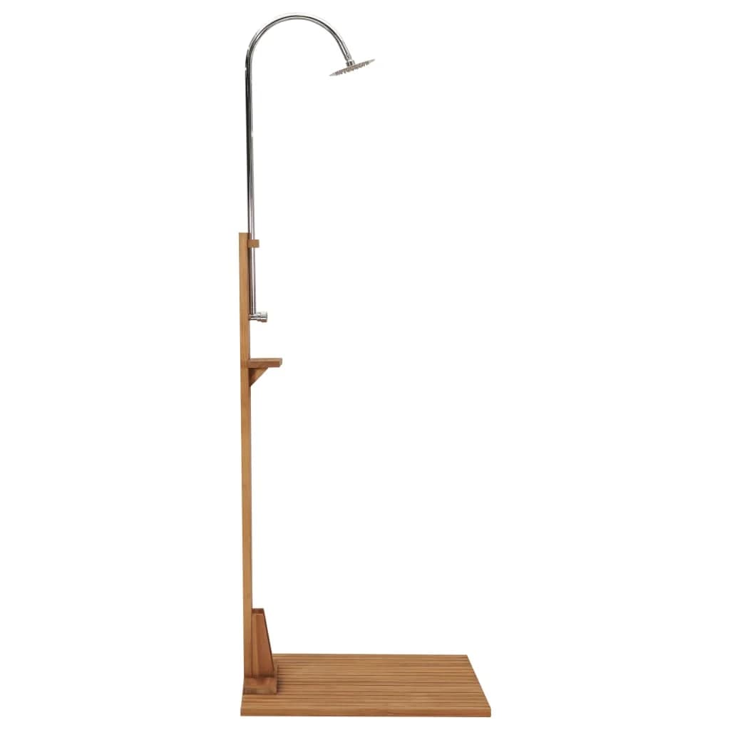 Vrtni tuš 75x75x210 cm trdna tikovina - slika 6
