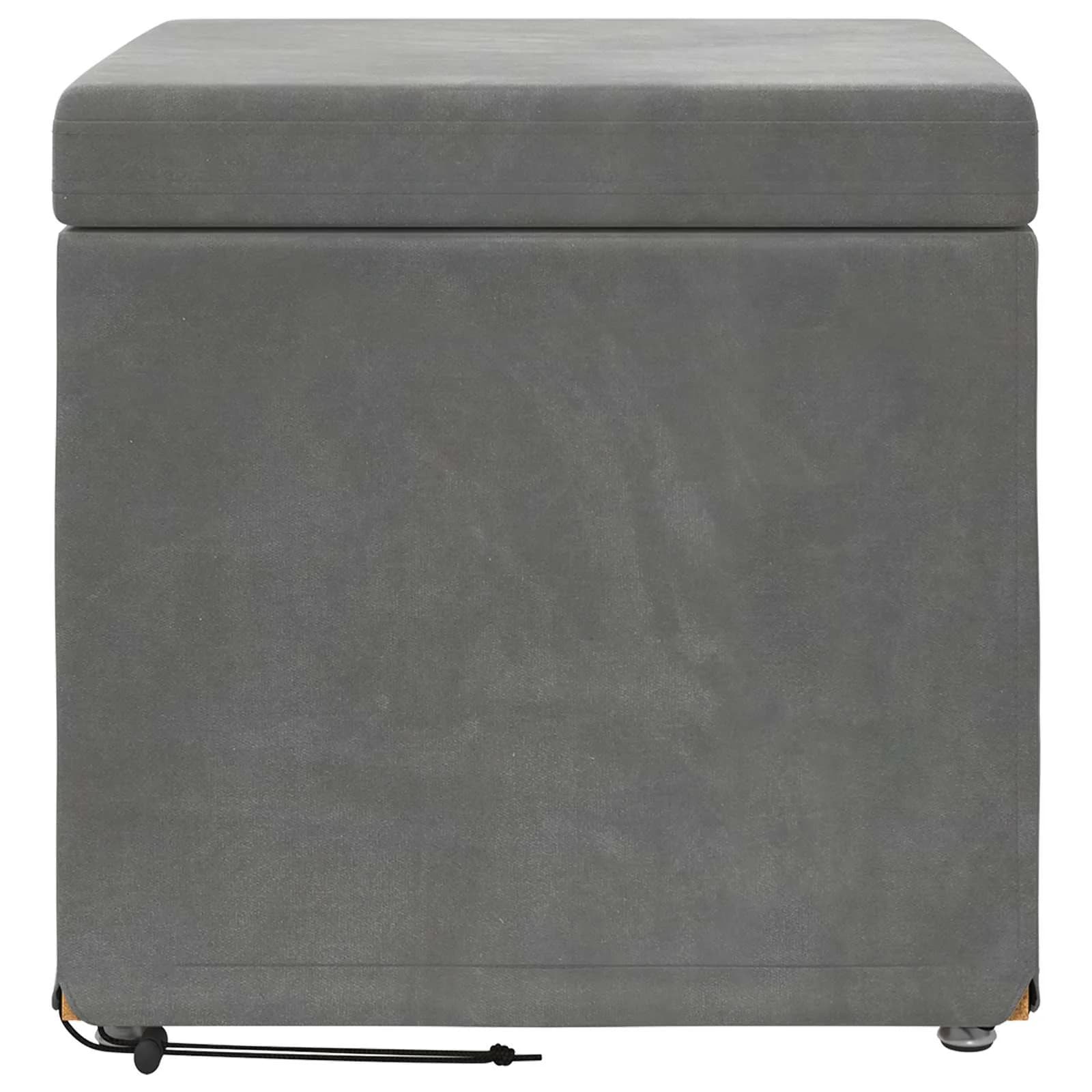 Stolica Temno siva 41 x 41 x 40 cm Samet in Umetno Leseno - slika 4