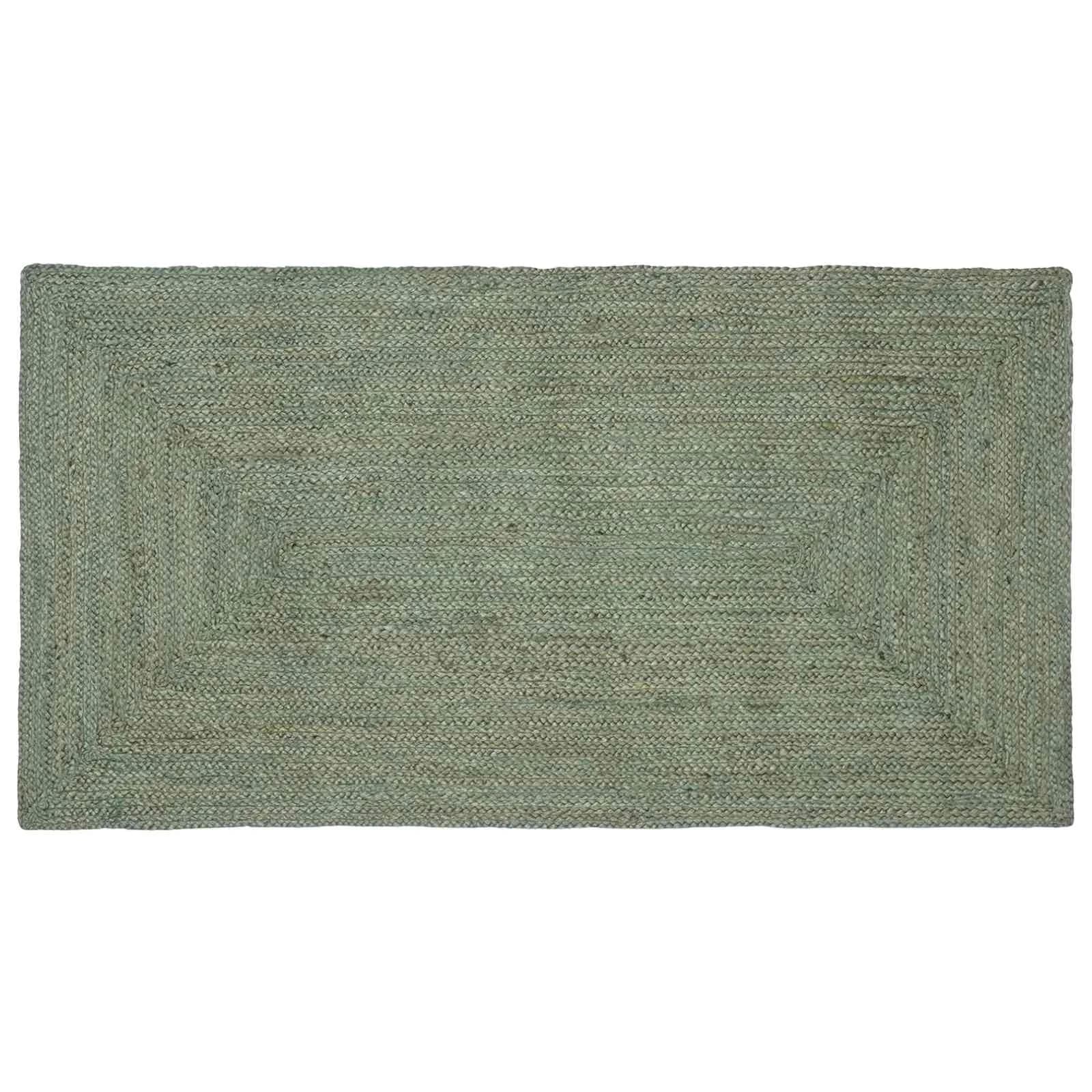 Preproge za površine Pravokotna Olivno zelena 80 x 150 cm Juta