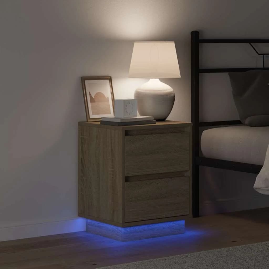 Nočna omarica Sonoma hrast 39 x 34,5 x 50 cm Inženirski les - slika 4