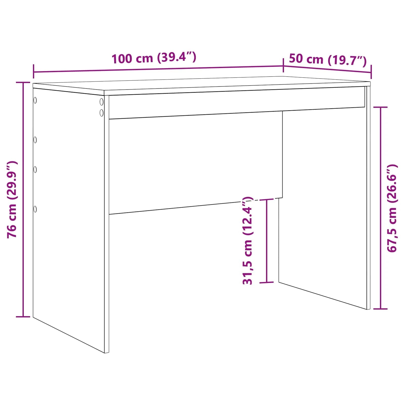 Miza Bela 100 x 50 x 76 cm - slika 11