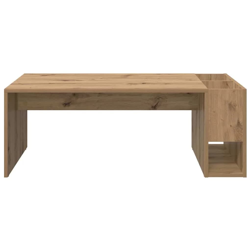 Klubska miza Umetni hrast 101,5 x 50 x 37 cm Inženirski les - slika 5