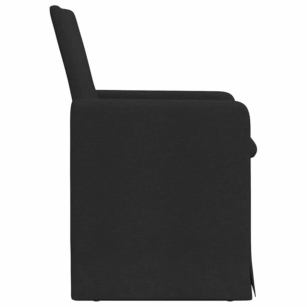 Jedilni stoli 2 kos blago Črna 57 x 67 x 95 cm - slika 5