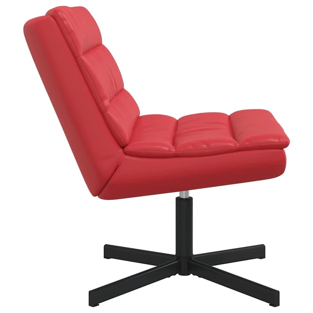 Vrtljiv stol Rdeča 63 x 75 x 76 cm Umetno usnje - slika 5