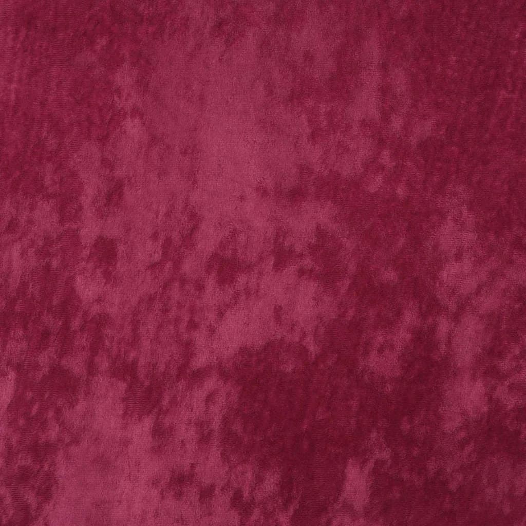Velvete zavese 2 kos Vinorodna rdeča 140 x 140 cm Žamet - slika 7