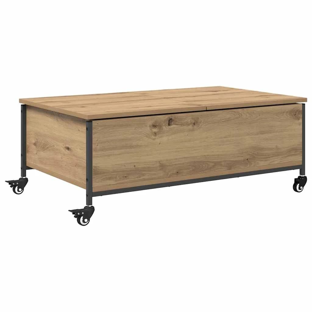 Klubska miza Umetni hrast 91 x 55 x 32 cm Inženirski les - slika 2