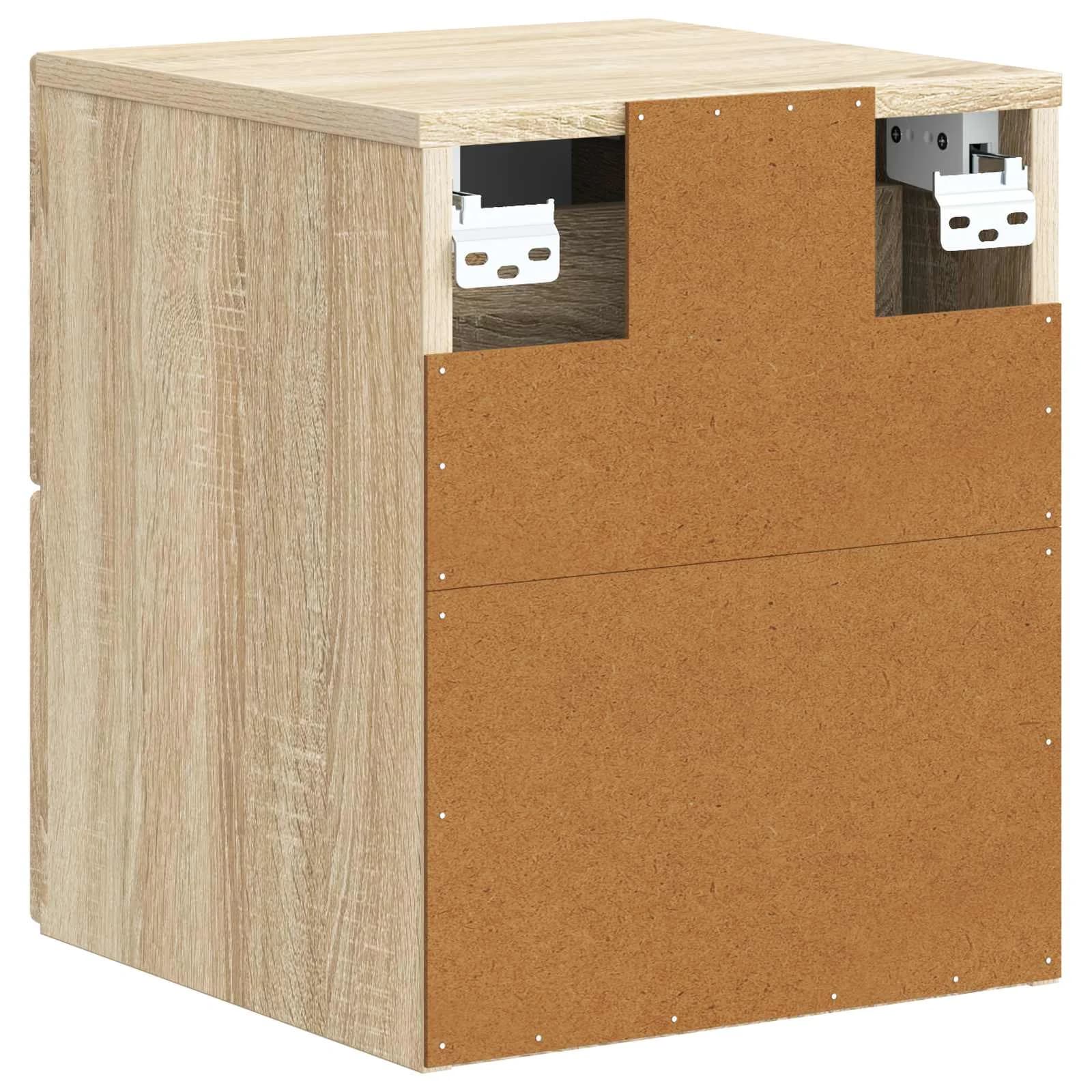 Stenski nočni omarici 2 kos Sonoma hrast 33 x 34,5 x 40 cm - slika 9