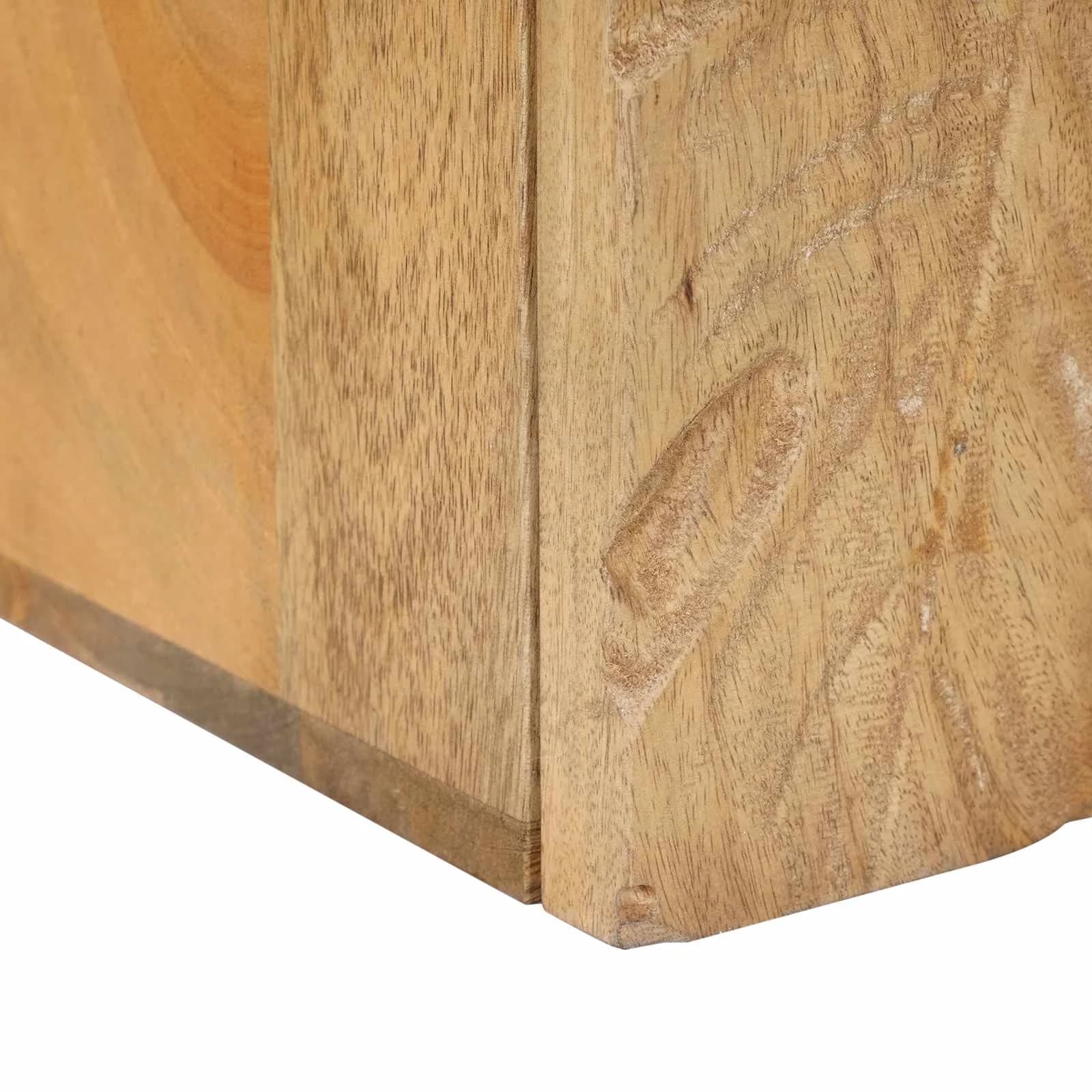 Ročno izdelana nočna omarica Teak rjava 40x30x40 cm - slika 9