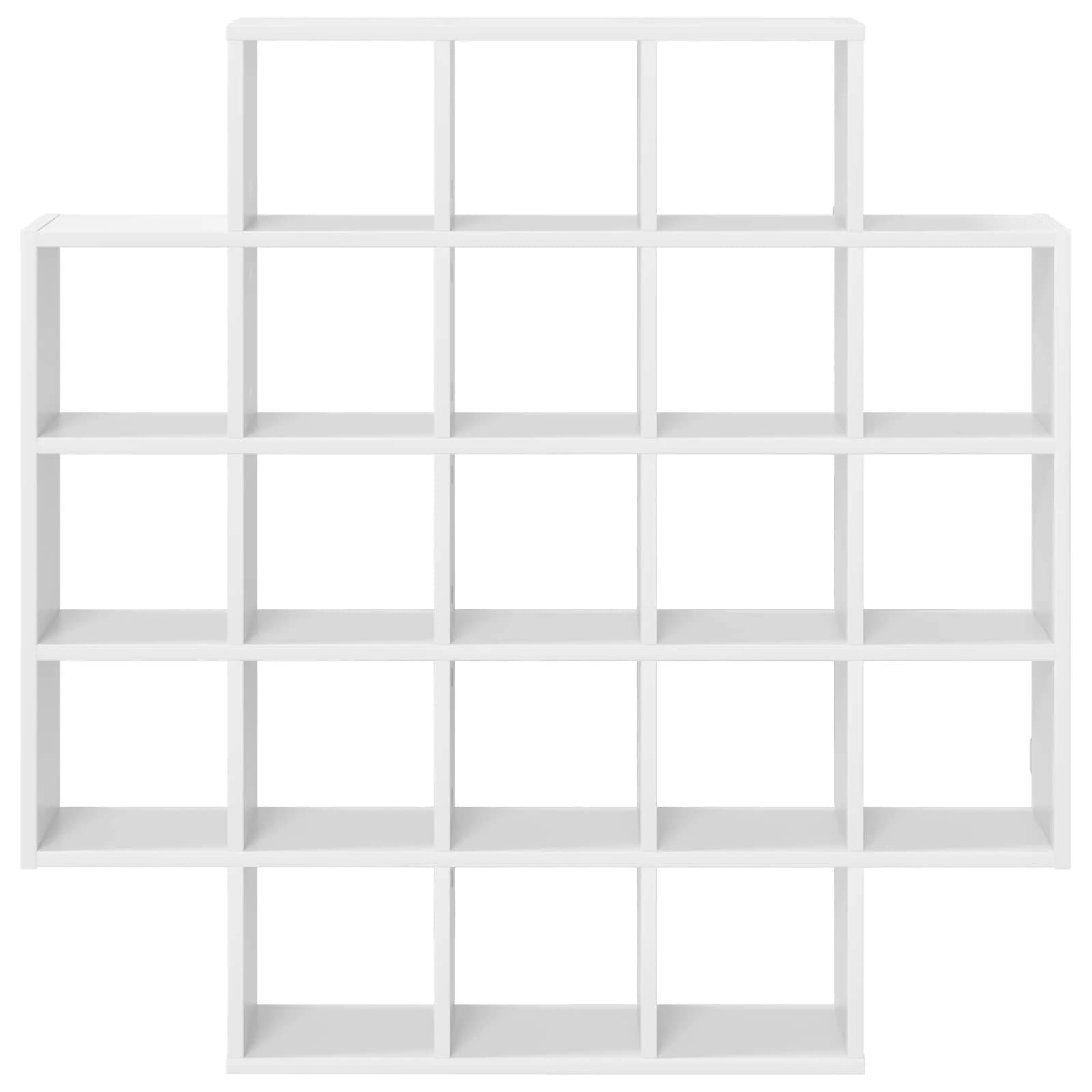 Stenska polica Bela 100 x 13 x 100 cm Inženirski les - slika 4
