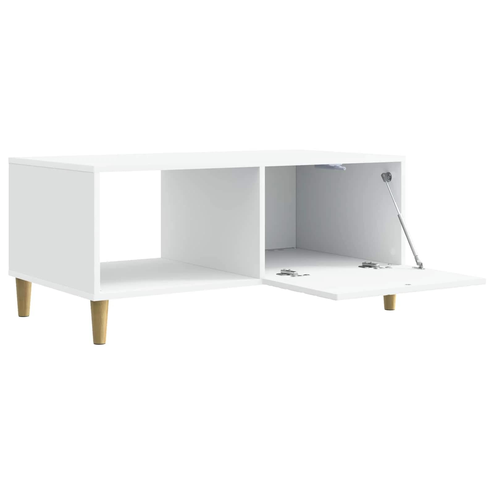 Klubska miza Bela 90 x 50 x 40 cm Inženirski les - slika 3