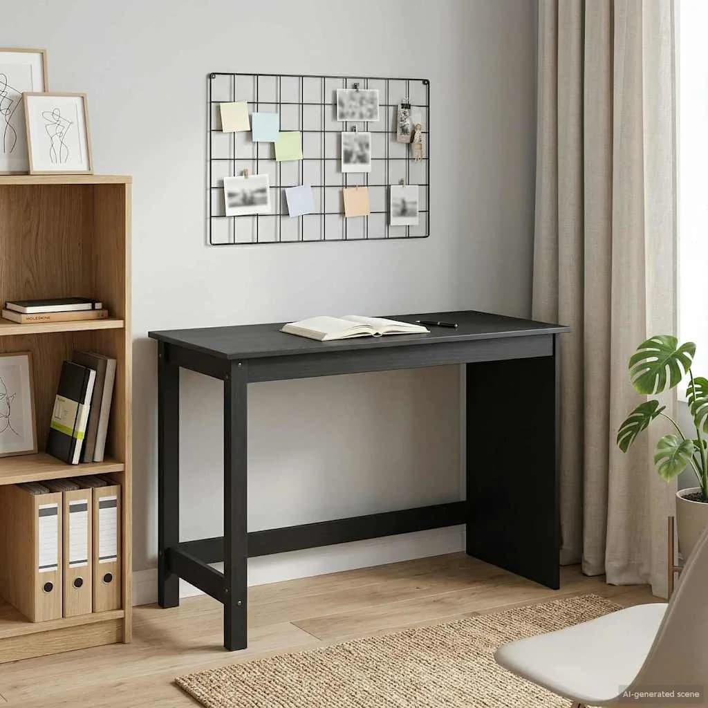 Miza Črna 112 x 50 x 75 cm Masivno borovo les