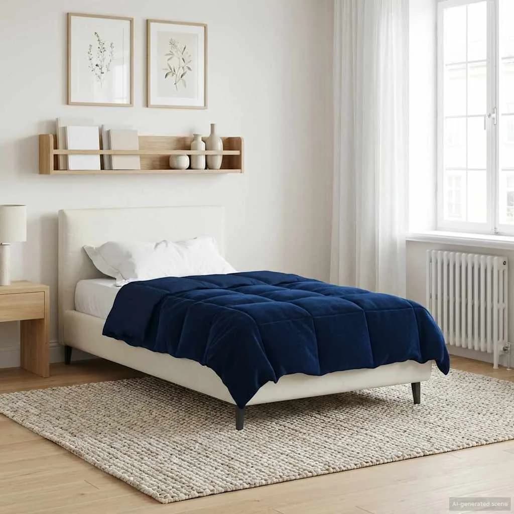 Zimska posteljnina Temno modra 135 x 220 cm Mikrovlakna