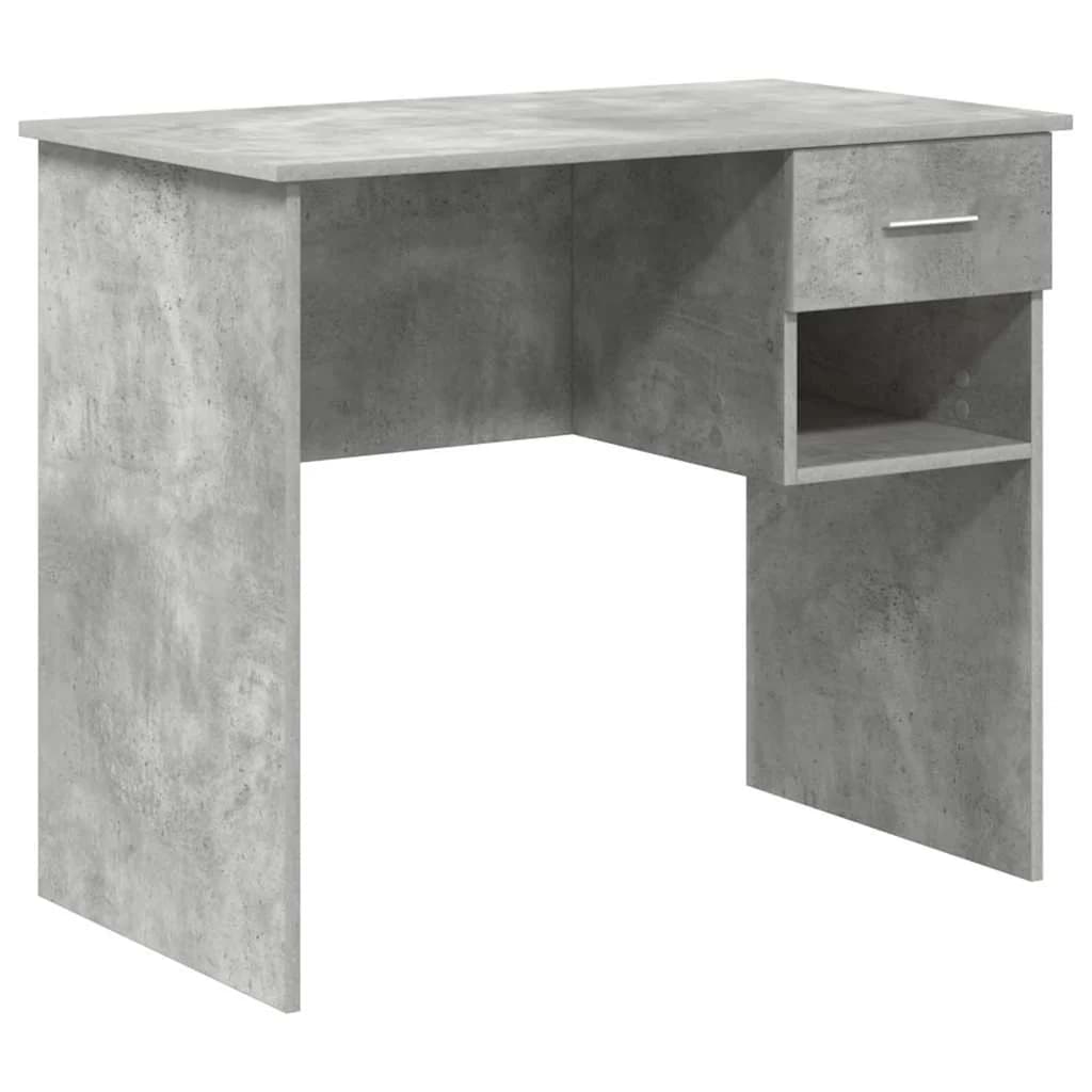 Miza Betonsko siva Inženirski les 90 x 49 x 75 cm - slika 2