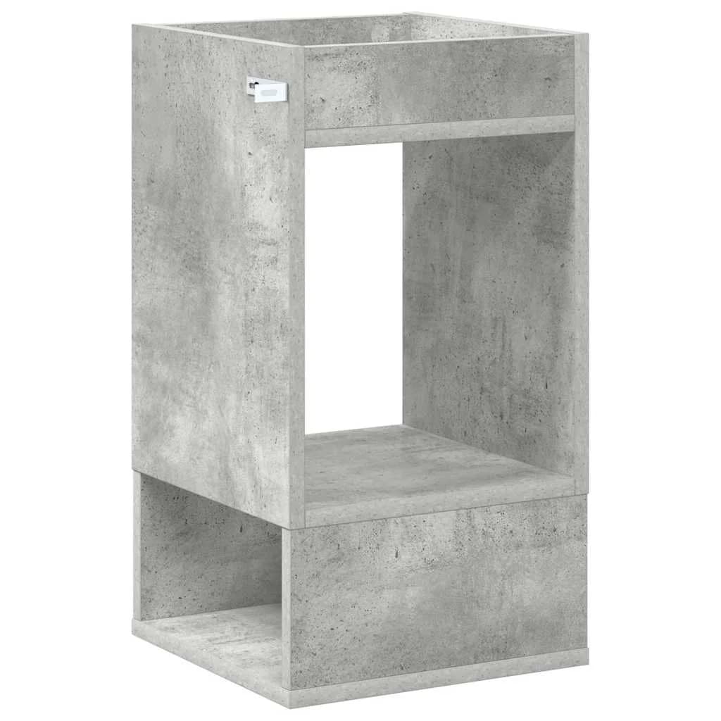 Stranska miza 2 kos Betonsko siva 30 x 30 x 56 cm - slika 8